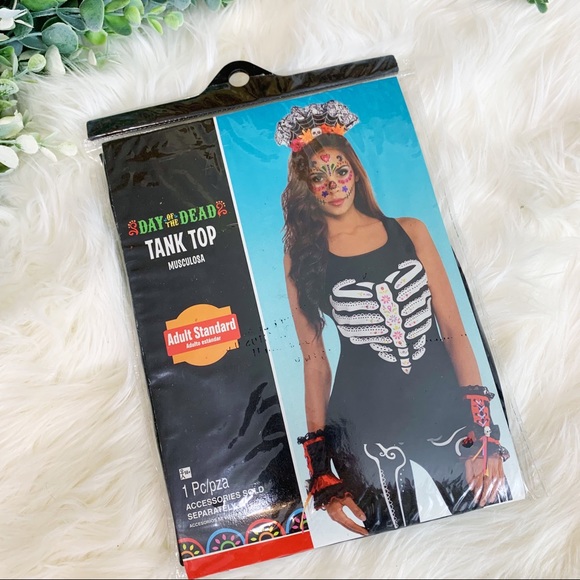 Tops - Day of the dead skeleton tank top
